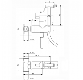 Комплект гигиенического душа Devit ART CV50795621