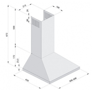 Вытяжка кухонная Fabiano Base 50 Inox