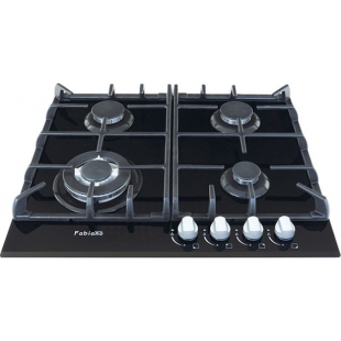 Варочная поверхность газовая Fabiano FHG 10-44 VGH-T Black Glass