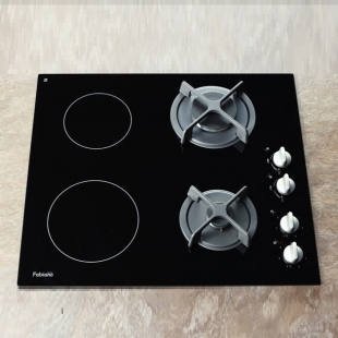 Варочная поверхность газовая Fabiano FHG-E 22-44 V Black Glass
