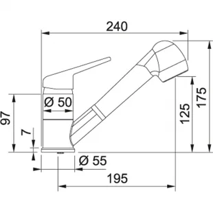 Змішувач кухонний FRANKE Novara Plus (115.0347.111)
