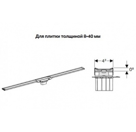 Дренажный канал Geberit CleanLine20: L=30-160 см, полированная/матовая нержавеющая сталь 154.453.KS.