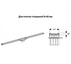 Дренажний канал Geberit CleanLine20: L=30-160 см, чорна/матова нержавіюча сталь 154.453.00.1