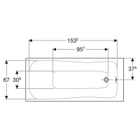 Ванна акриловая Geberit SELNOVA 170х75 + ножки 554.285.01.1