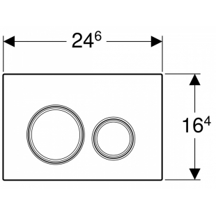Кнопка смыва Geberit Sigma 21, стекло белое 115.884.SI.1