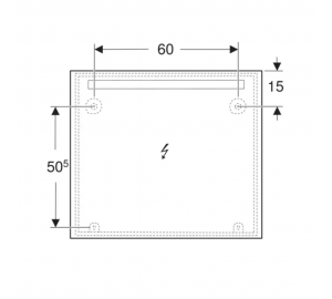 Дзеркало Geberit Option Basic 80x70 cм з LED підсвічуванням 502.807.00.1