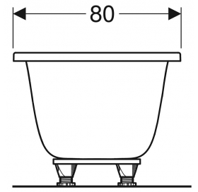 Ванна акрилова Geberit Tawa 180x80 Slim Rim 554.122.01.1