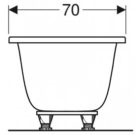Ванна акрилова Geberit Tawa 170x70 Slim Rim 554.120.01.1