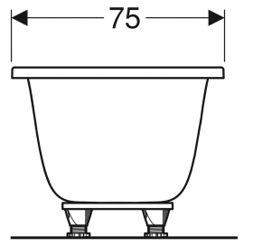 Ванна акрилова Geberit Tawa 170x75 Slim Rim 554.121.01.1