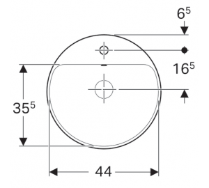 Раковина Geberit VariForm Ø48см 500.705.01.2