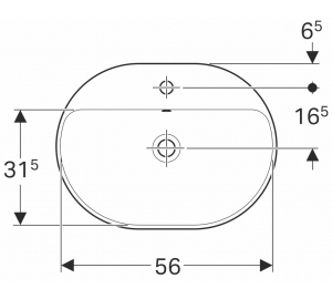 Раковина Geberit VariForm 60х45 см 500.733.01.2