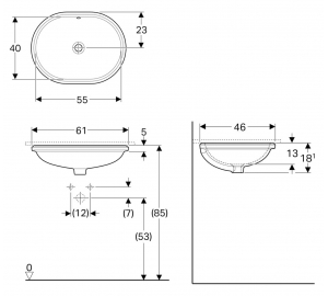 Раковина Geberit VariForm 60х45 см 500.757.01.2