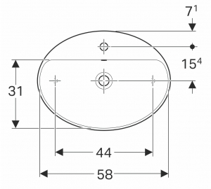 Раковина Geberit VariForm 60х45 см 500.772.01.2