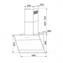 Витяжка кухонна GRANADO Vivares 603-750 black glass GCH326311