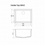Кухонная мойка GRANADO UNDER TOP MAX grafito (535*435mm.) 3009
