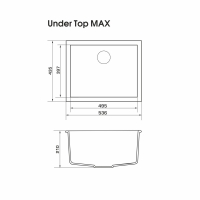 Кухонная мойка GRANADO UNDER TOP MAX white (535*435mm.) 3005
