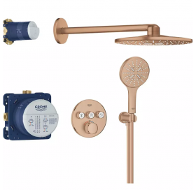 Душова система прихованого монтажу Grohe Grohtherm SmartControl Brushed Warm Sunset 34863DL0 з SmartActive 310