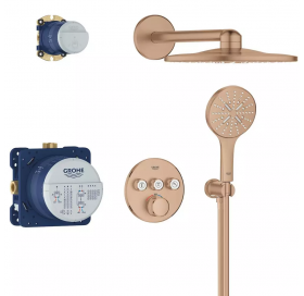 Душова система прихованого монтажу Grohe Grohtherm SmartControl Brushed Warm Sunset 34863DL0 з SmartActive 310