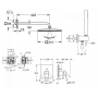Душова система прихованого монтажу зі змішувачем Grohe Eurocube UA2406200L