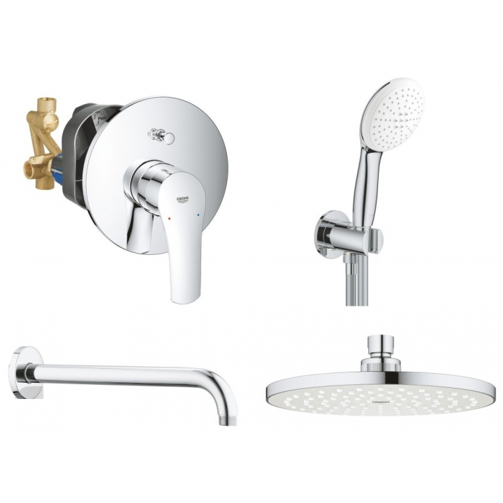 Душова система прихованого монтажу зі змішувачем Grohe Eurosmart з New Tempesta 250 UA25183004U