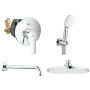 Душова система прихованого монтажу зі змішувачем Grohe Eurosmart з New Tempesta 250 UA25183004U