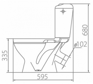 Унитаз-компакт Kolo Bambi косой выпуск с сиденьем 109900UA