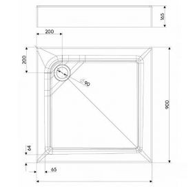 Душовий піддон квадратний Kolo First 90x90 XBK1690000