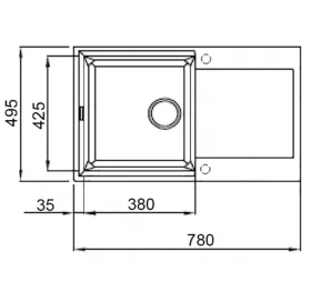 Кухонная мойка Lidz 790x495/230 WHI-01 (LIDZWHI01790495230)