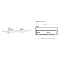 Системы выдвижения Linken System ERGO BOX белый L=400 H=88 28070