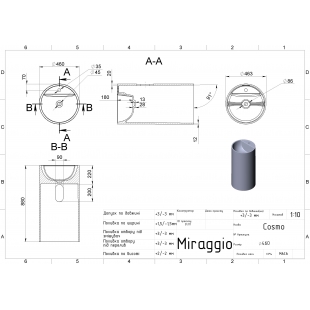 Напольный умывальник Miraggio COSMO (MIRASOFT) 0002301