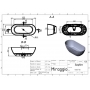 Окремостояча ванна зі штучного каменю Miraggio SAPFIRE 0002250
