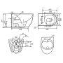 Унитаз с функцией биде  Mixxus Premium ELLIPSE-1301-R MP6659