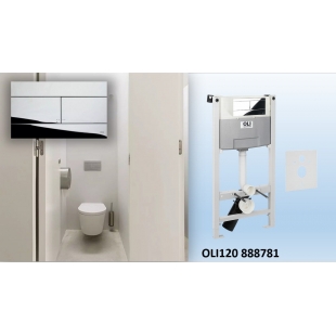 Инсталляция механическая OLI80 888781 + кнопка смыва 659044 Iplate, хром