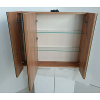 Дзеркальна шафа ПІК Базис 80 із дзеркалом на фасадах 80 Wood SH-0580-Вw