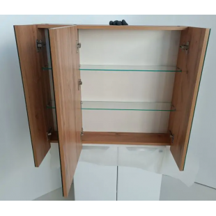 Дзеркальна шафа ПІК Базис 80 із дзеркалом на фасадах 80 Wood SH-0580-Вw