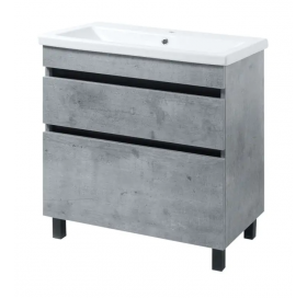 Тумба ПІК Мінімал с умывальником КОМО 80 см, T-308019- Mgr + UM-8019 (Grey)