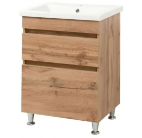 Тумба ПІК Мінімал с умывальником КОМО  50 см, T 305019 Mw + UM-5019 (Wood)