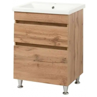 Тумба ПІК Мінімал з умивальником КОМО  50 см, T 305019 Mw + UM-5019 (Wood)