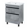 Тумба ПІК Мінімал с умывальником КОМО 60 см, T 306019 Mgr + UM-6019 (Grey)