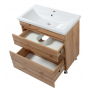 Тумба ПІК Мінімал з умивальником КОМО 80 см, T-308019- Mw + UM-8019 (Wood)