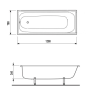 Ванна стальная PRO STEEL 120х70х36 47346