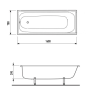 Ванна стальная PRO STEEL 160х70х39 47350