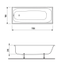 Ванна стальная PRO STEEL 170х70x39 47353
