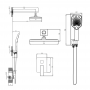 Душовий комплект Qtap Gemini, Matt Black QTGEM113BLM45697