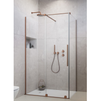 Душевая кабина квадратная Radaway  Furo Brushed Copper KDJ Transparent 120x120x200, медь, безопасное стекло, 10104622-93-01L+10104622-93-01R