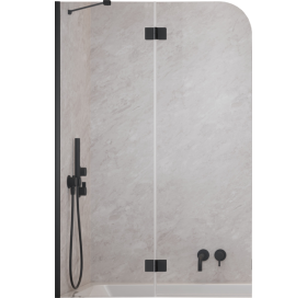 Шторка на ванну Radaway Garda Black PND II 1000Lx1500 прозоре 10720100-54-01L