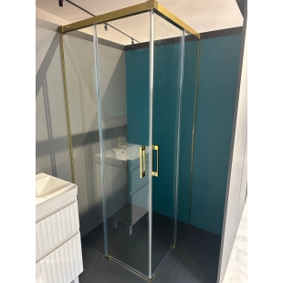 Душова кабіна RADAWAY Idea Gold KDD 900x900x2005 золото/прозоре скло 387060-09-01R+387060-09-01L