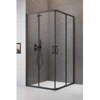 Душова кабіна квадратна Radaway Premium Pro Black KDD Transparent 90x90x200, чорний, безпечне скло, 1017090-54-01L+1017090-54-01R