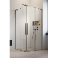 Душова кабіна квадратна Radaway Furo SL Brushed Nickel KDD Transparent 90x90x200, нікель, безпечне скло, 10305090-91-01L+10305090-91-01R