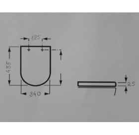 Сидіння для унітазу Rosa Classic з матеріалу Duroplast, антибактеріальне, Soft Close R-1215A-SC